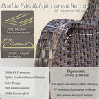 Ensemble de patio 6 pièces avec fauteuils à bascule pivotants