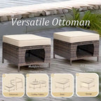 Ensemble de patio 6 pièces avec fauteuils à bascule pivotants