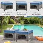 Ensemble de patio 6 pièces avec fauteuils à bascule pivotants