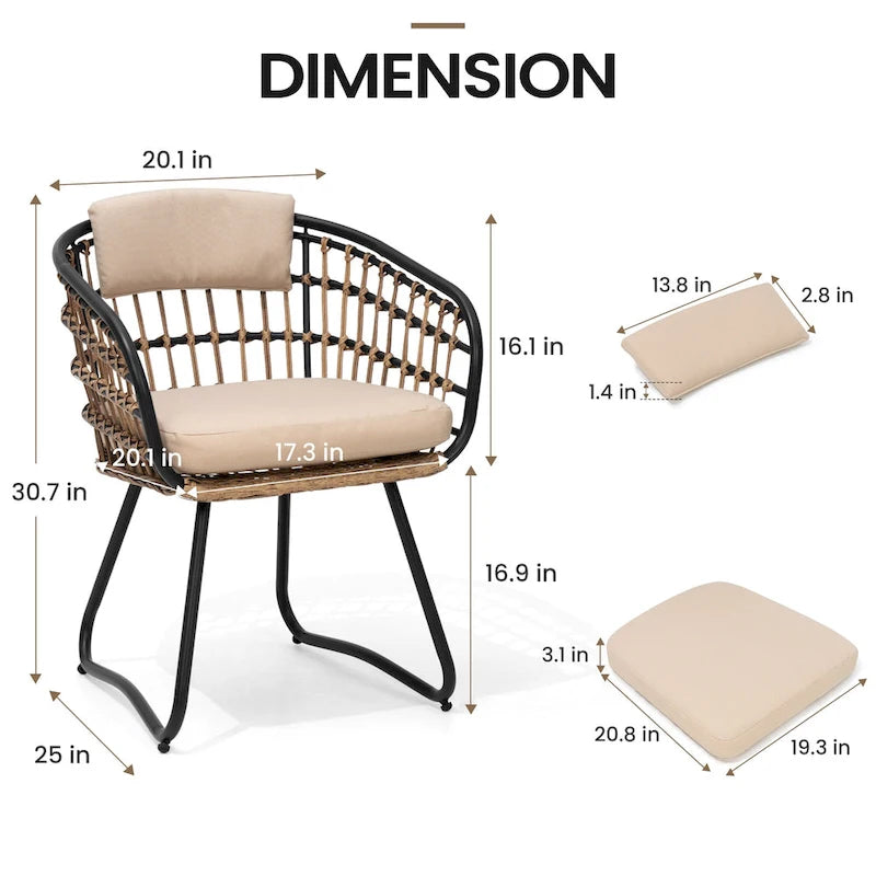 Ensemble de salle à manger d'extérieur 9 pièces avec table rectangulaire en aluminium extensible et chaises en rotin