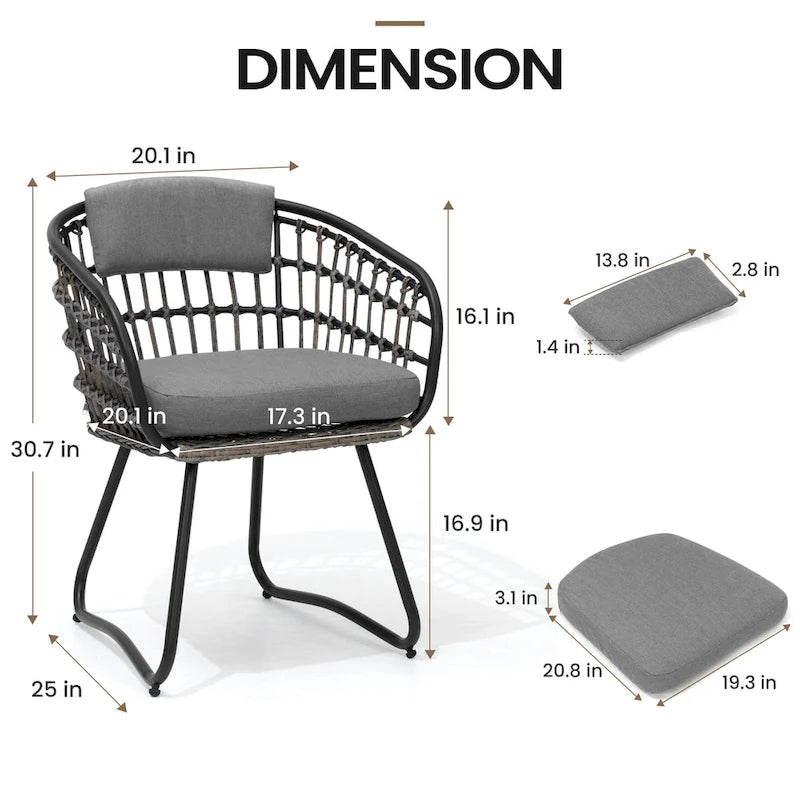 Ensemble de salle à manger d'extérieur 9 pièces avec table rectangulaire en aluminium extensible et chaises en rotin