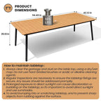 Ensemble de salle à manger d'extérieur 7 pièces avec table en aluminium et chaises en rotin synthétique