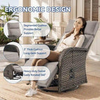 Pocassy Lot de 2 chaises longues d'extérieur polyvalentes avec coussin beige