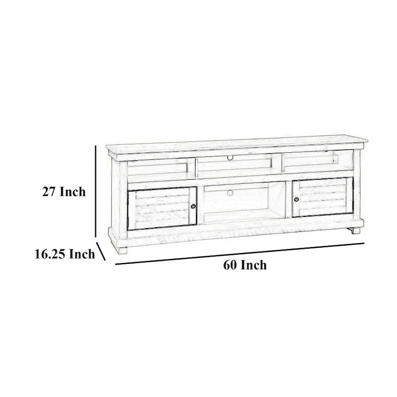 Meuble TV, 2 portes et 4 étagères, Bois brun 152 cm