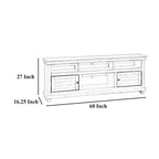 Meuble TV, 2 portes et 4 étagères, Bois brun 152 cm