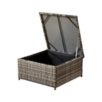 Ensemble de canapé d'angle de patio 8 pièces, salon de jardin en rotin synthétique tressé résistant aux intempéries avec coussins et table basse
