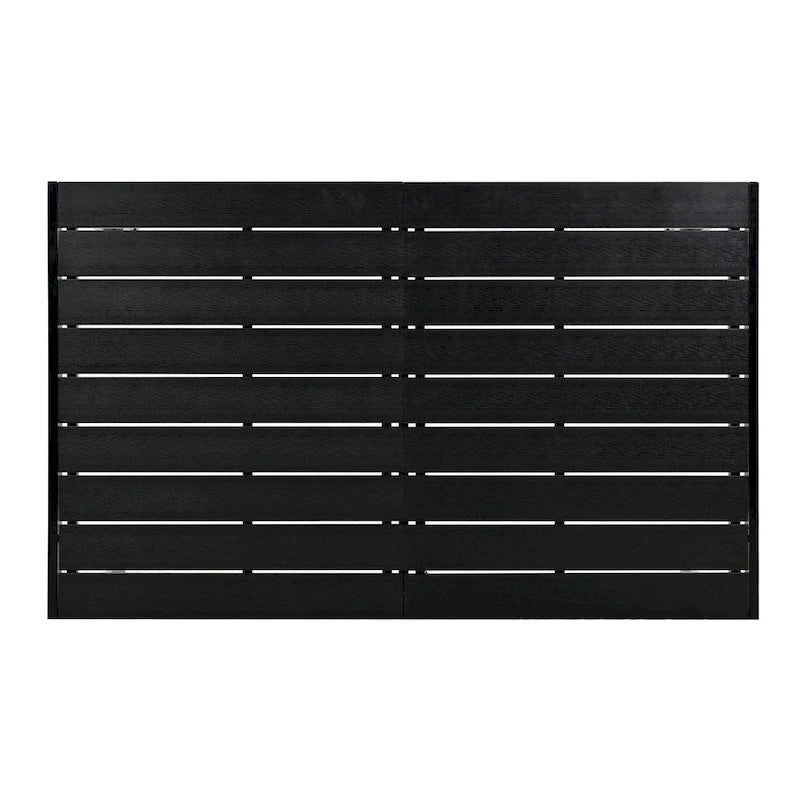 Ensemble de 7 pièces de salle à manger d'extérieur en acier, ensemble de meubles de patio toutes saisons avec table rectangulaire et 6 chaises de salle à manger