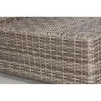 Ensemble de 7 canapés modulaires d'extérieur, ensemble de conversation en rotin PE tressé pour patio avec fauteuil et table à plateau en verre