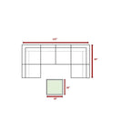 Ensemble de 7 canapés modulaires d'extérieur, ensemble de conversation en rotin PE tressé pour patio avec fauteuil et table à plateau en verre