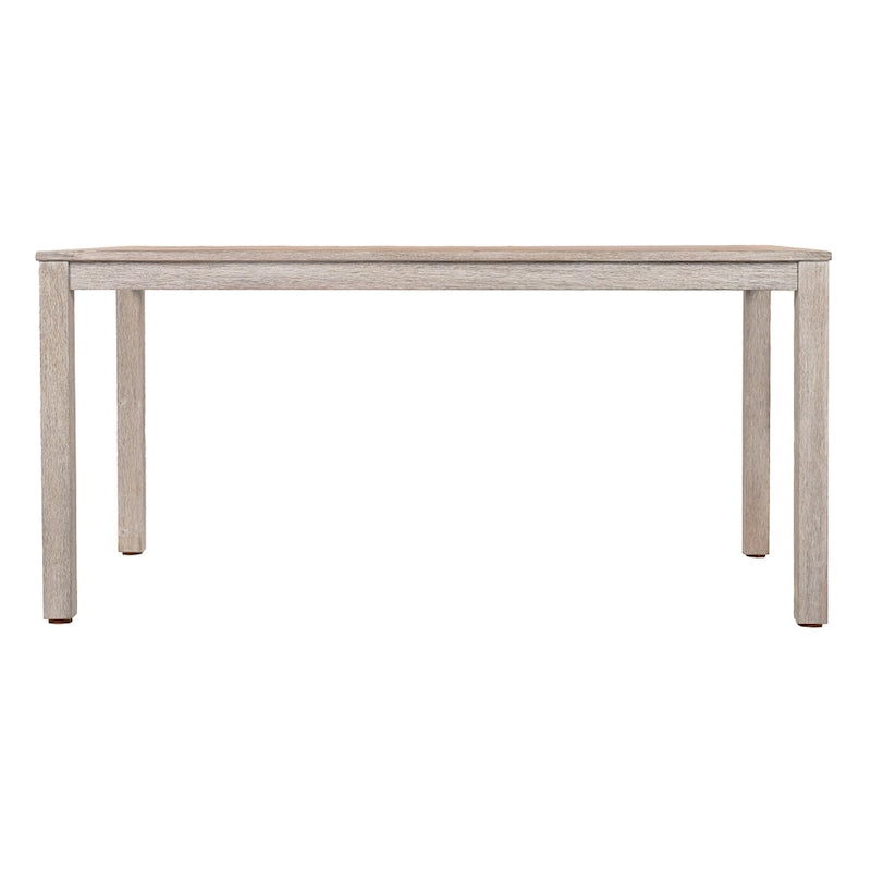 Ensemble de salle à manger d'extérieur 7 pièces, table à manger d'extérieur avec cadre en bois d'acacia, chaises de salle à manger de patio avec dossier en rotin