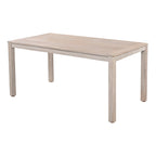 Ensemble de salle à manger d'extérieur 7 pièces, table à manger d'extérieur avec cadre en bois d'acacia, chaises de salle à manger de patio avec dossier en rotin