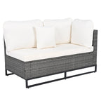 Ensemble de canapé en osier d'extérieur 7 pièces, ensemble sectionnel en rotin à combinaison libre, ensembles de meubles de patio avec table basse