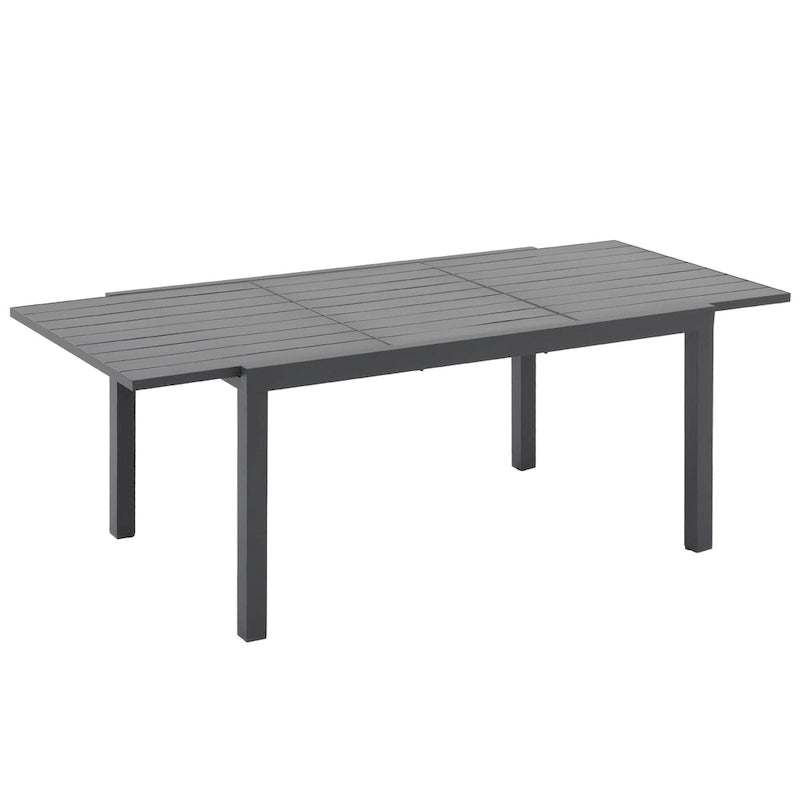 Chaises et table extensible pour salle à manger d'extérieur