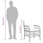 vidaXL Ensemble de salle à manger d'extérieur avec coussins Table et chaises 7 pièces en résine tressée