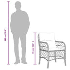 vidaXL Ensemble de salle à manger d'extérieur avec coussins Table et chaises 7 pièces en résine tressée