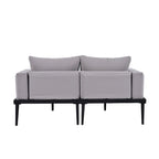 Chaise longue de jardin en métal, lit de repos extérieur 2 en 1 rembourré, chaise longue de jardin, chaise longue de piscine