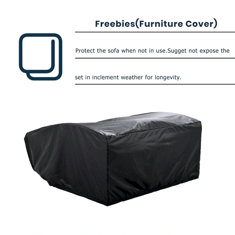 Chaise longue double en rotin PE, lit de jour inclinable pour 2 personnes avec dossier réglable et coussins, transat de jardin