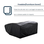 Chaise longue double en rotin PE, lit de jour inclinable pour 2 personnes avec dossier réglable et coussins, transat de jardin