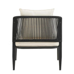 Chaises d'extérieur en métal avec table en fer pour terrasses (Lot de 4)