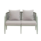 Chaises d'extérieur en métal avec table en fer pour terrasses (Lot de 4)