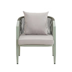 Chaises d'extérieur en métal avec table en fer pour terrasses (Lot de 4)