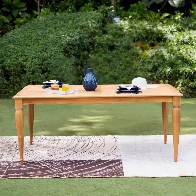 Table à manger rectangulaire d'extérieur en teck Ventura de Cambridge Casual