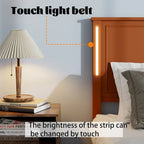 Lit plateforme Queen Size avec tête de lit en bois et chargeur