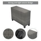 Ensemble de canapé d'angle incurvé en osier 8 pièces pour l'extérieur avec table basse