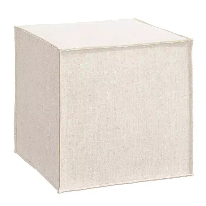 Pouf carré rembourré sur mesure Skyline Furniture avec coutures françaises