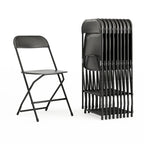 Chaise pliante en plastique – Lot de 10 – Capacité de poids de 295 kg – Chaise d'événement
