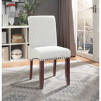 Chaise Parsons Copper Grove Five Bridge Eco en similicuir avec clous