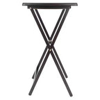 Winsome Lot de 5 Tables d'appoint Adriel Café : Style transitionnel, Piètement 4 pieds, Bois composite, Chariot de rangement inclus