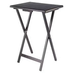 Winsome Lot de 5 Tables d'appoint Adriel Café : Style transitionnel, Piètement 4 pieds, Bois composite, Chariot de rangement inclus