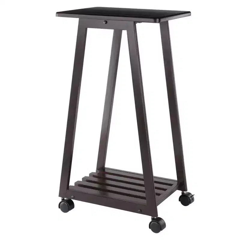 Winsome Lot de 5 Tables d'appoint Adriel Café : Style transitionnel, Piètement 4 pieds, Bois composite, Chariot de rangement inclus
