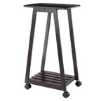 Winsome Lot de 5 Tables d'appoint Adriel Café : Style transitionnel, Piètement 4 pieds, Bois composite, Chariot de rangement inclus