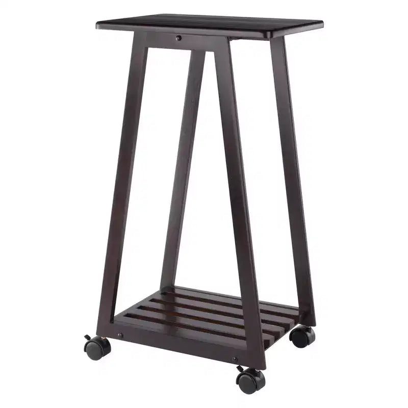 Winsome Lot de 5 Tables d'appoint Adriel Café : Style transitionnel, Piètement 4 pieds, Bois composite, Chariot de rangement inclus