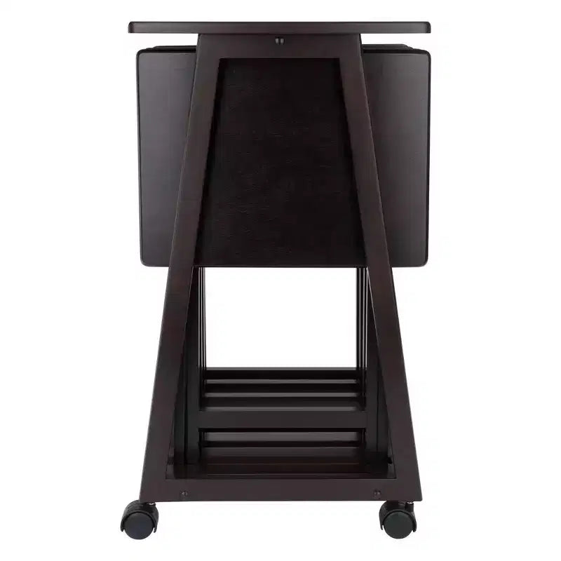Winsome Lot de 5 Tables d'appoint Adriel Café : Style transitionnel, Piètement 4 pieds, Bois composite, Chariot de rangement inclus
