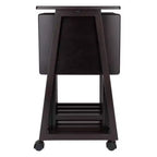 Winsome Lot de 5 Tables d'appoint Adriel Café : Style transitionnel, Piètement 4 pieds, Bois composite, Chariot de rangement inclus