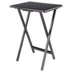 Winsome Lot de 5 Tables d'appoint Adriel Café : Style transitionnel, Piètement 4 pieds, Bois composite, Chariot de rangement inclus