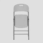 Lot de 4 chaises pliantes Techni Home, blanc granit