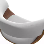 Tabouret de bar réglable pivotant WyndenHall Caylor Blanc : Cuir synthétique ovale, pieds en acier, dossier rembourré en mousse
