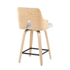 Ensemble de 2 tabourets de bar Stella hauteur comptoir : Pivotants, Dossier complet, Rembourrés - LumiSource