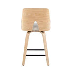 Ensemble de 2 tabourets de bar Stella hauteur comptoir : Pivotants, Dossier complet, Rembourrés - LumiSource