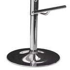Tabouret de bar pivotant réglable WyndenHall Maren noir : style moderne du milieu du siècle, similicuir, pieds en métal
