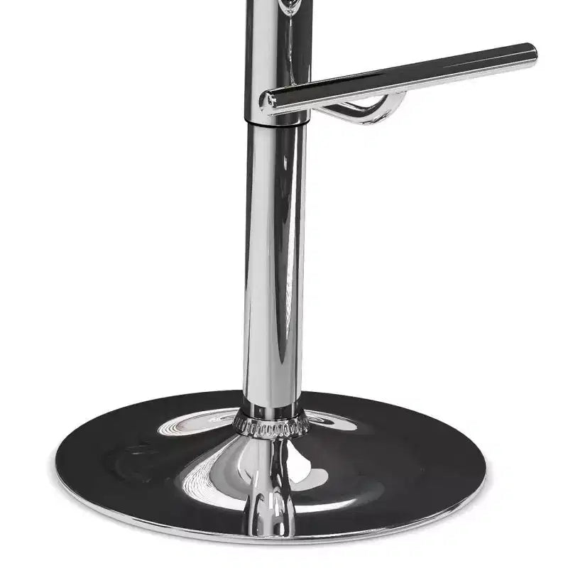 Tabouret de bar pivotant réglable WyndenHall Maren noir : style moderne du milieu du siècle, similicuir, pieds en métal