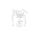 Tabouret de bar pivotant réglable Calinda Gris pierre - WyndenHall