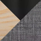 LumiSource Lot de 2 tabourets de bar Stella Naturel/Gris clair/Noir : Milieu du siècle moderne, pivotant, repose-pieds, cadre en bois