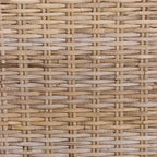 bali & pari Tabouret de bar Magy en rotin et bois d'acajou gris Kubu/taupe rustique