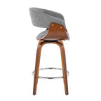 Lot de 2 tabourets de bar vintage modernes à hauteur de comptoir : Pivotants, repose-pieds, revêtement en mousse - LumiSource