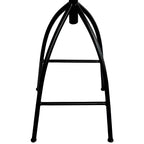 Tabouret pivotant industriel avec dossier, réglable en hauteur, style urbain 30-35", marron/noir